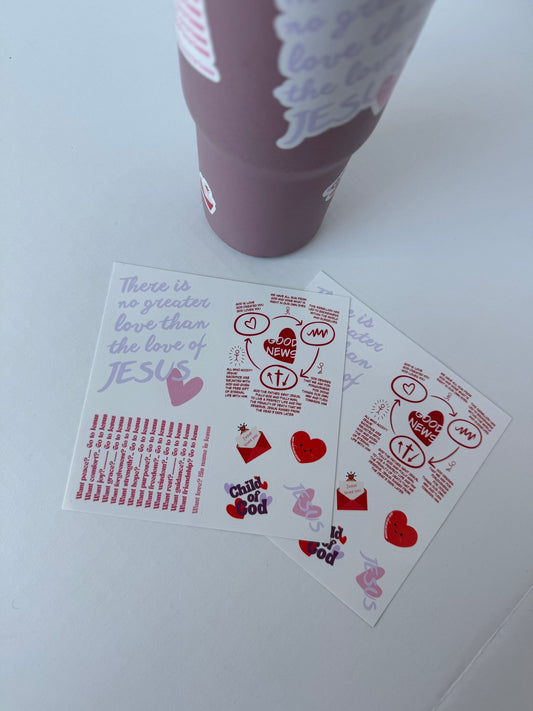 Girly Christian Jesus Vinyl Stickers - Seek and Share Designs