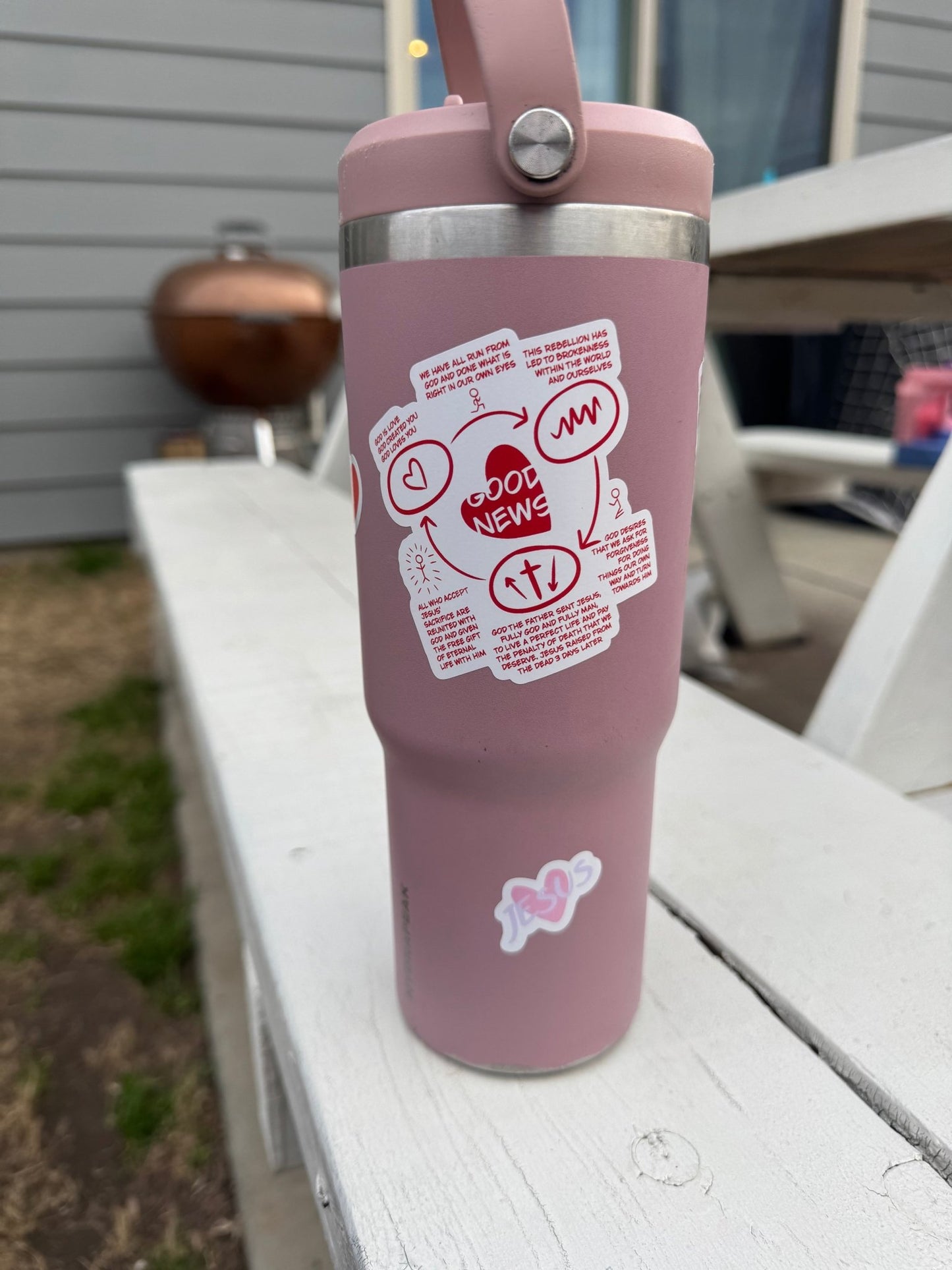 Girly Christian Jesus Vinyl Stickers - Seek and Share Designs