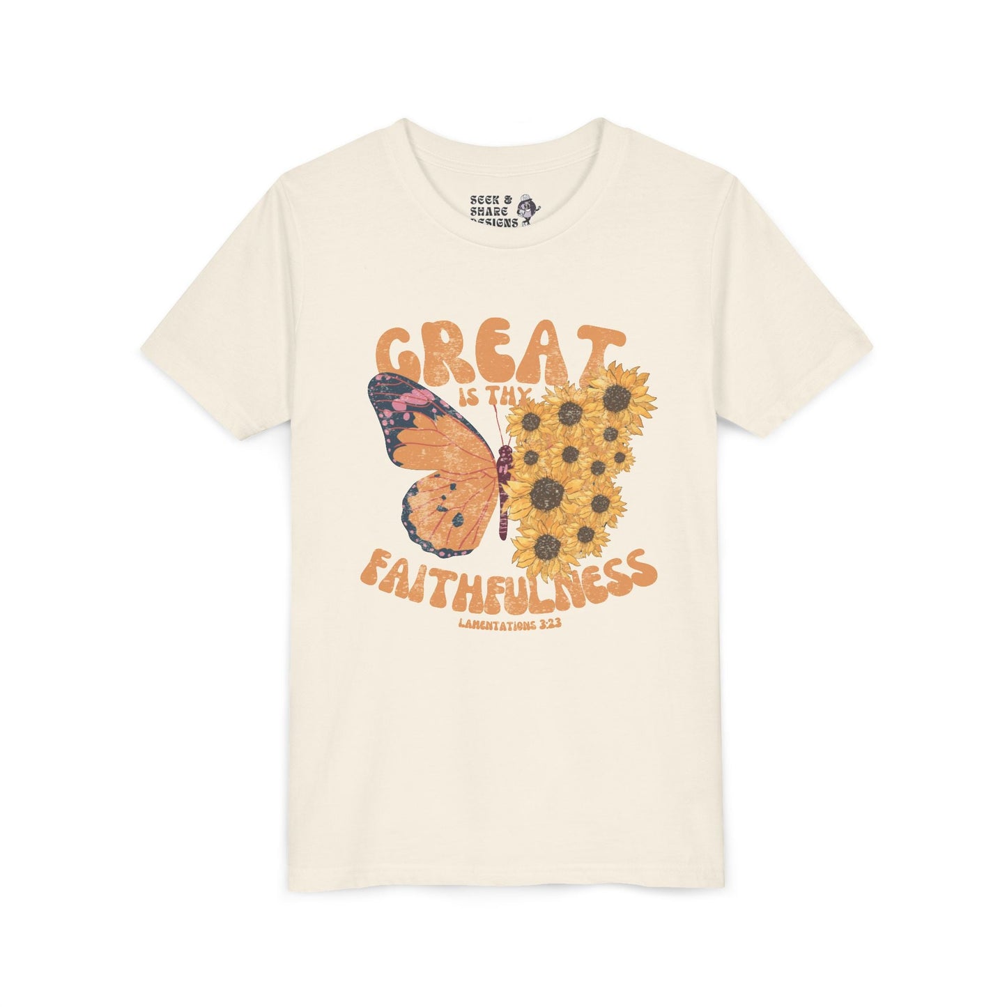 Great is Thy Faithfulness Youth Tee - Seek and Share Designs