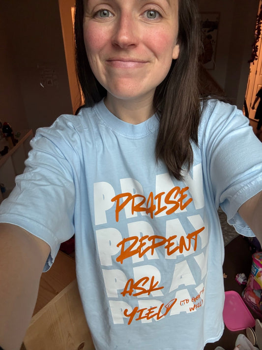 PRAY Christian Unisex Tee - Seek and Share Designs
