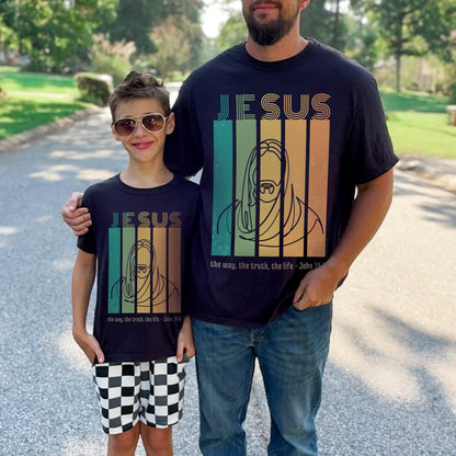 Retro Jesus Family Matching Unisex Tees - Baby through Adult sizes
