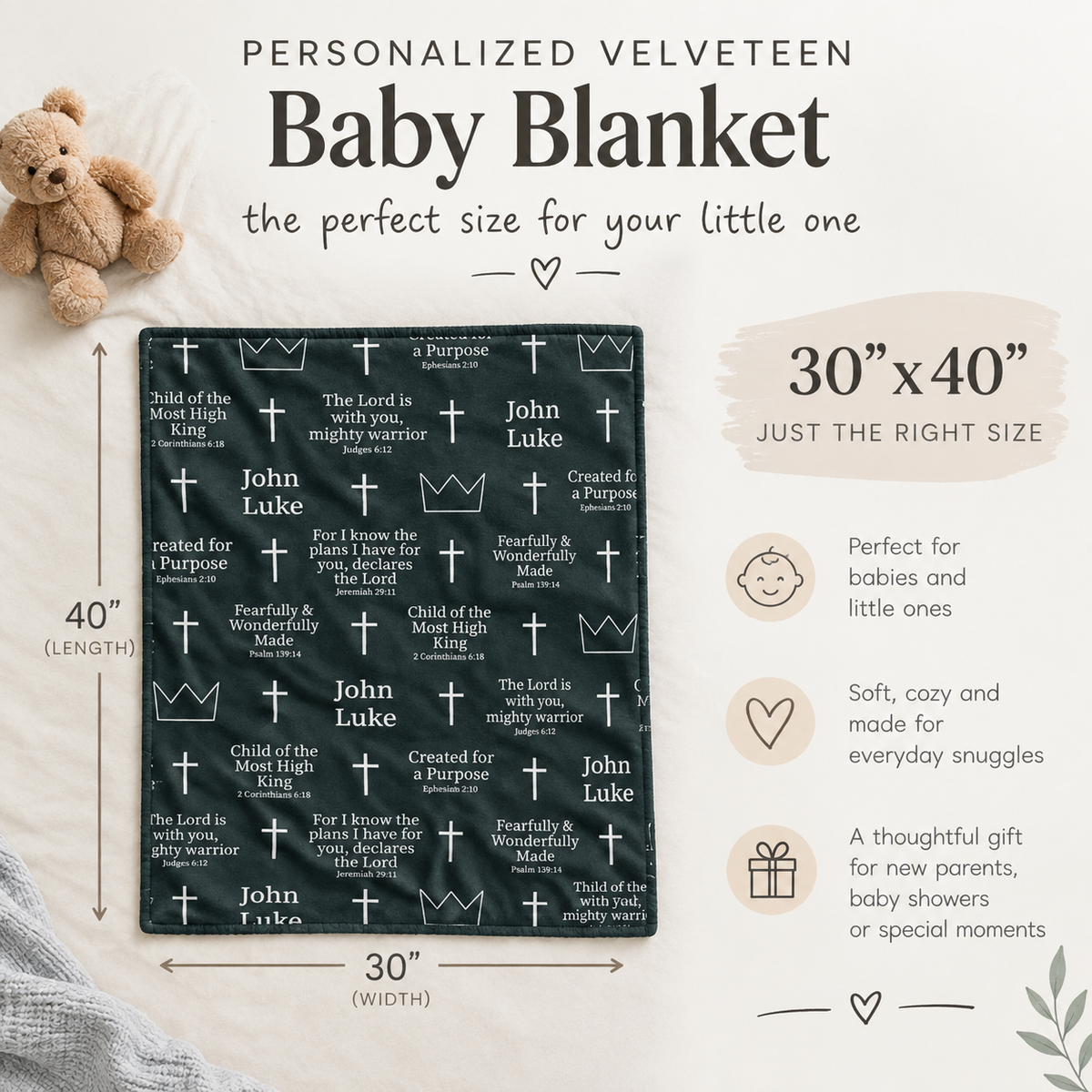 Personalized Christian Baby Blanket