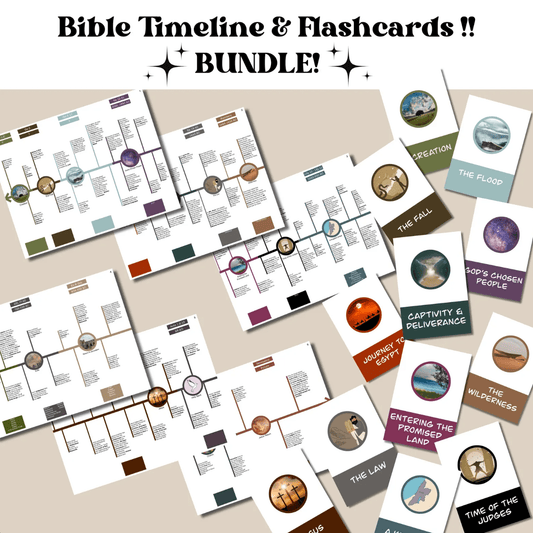 Adult Bible Timeline - Detailed Printable Bible Timeline Breakdown plus Flashcards - Seek and Share Designs