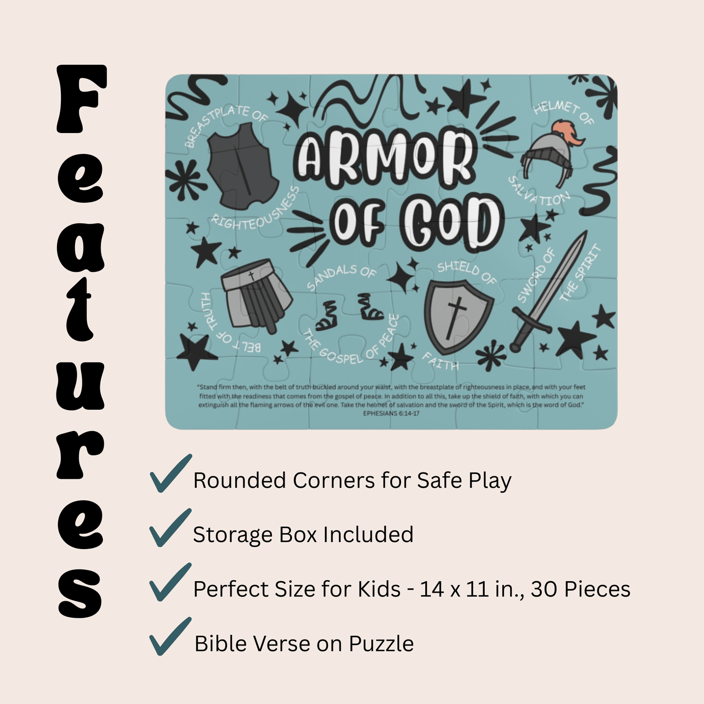 Armor of God Kids Puzzle - Seek and Share Designs