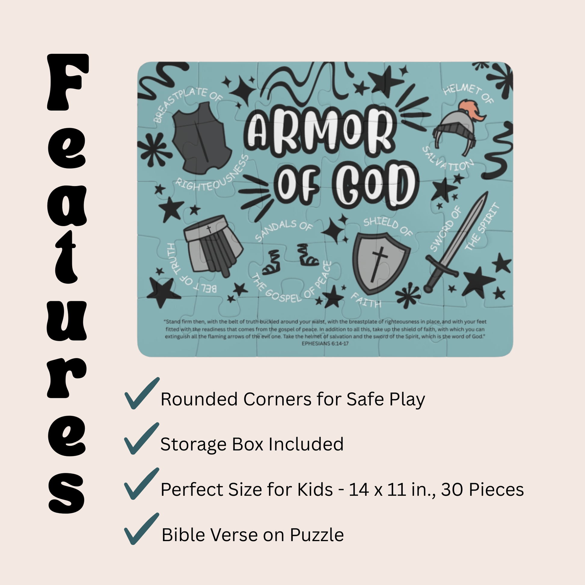 Armor of God Kids Puzzle - Seek and Share Designs