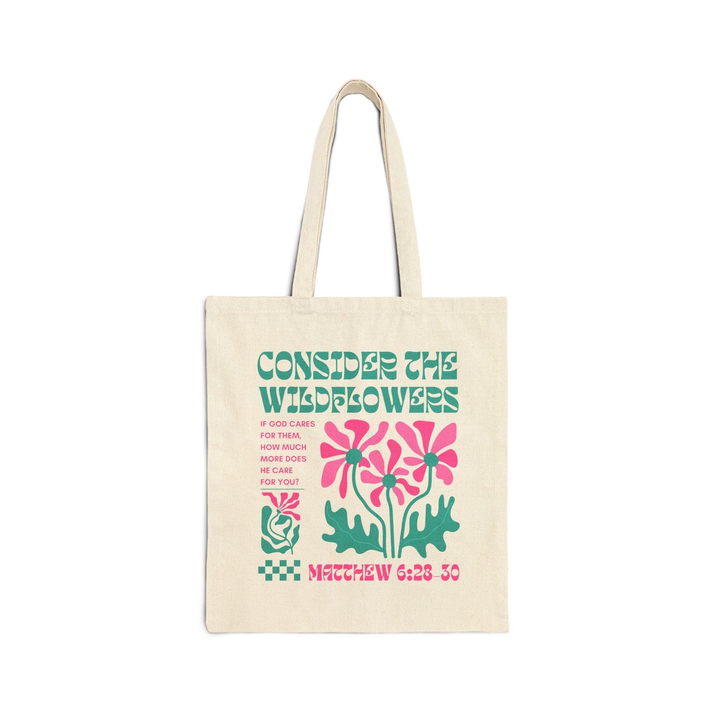 Consider the Wildflowers Tote Bag - Seek and Share Designs