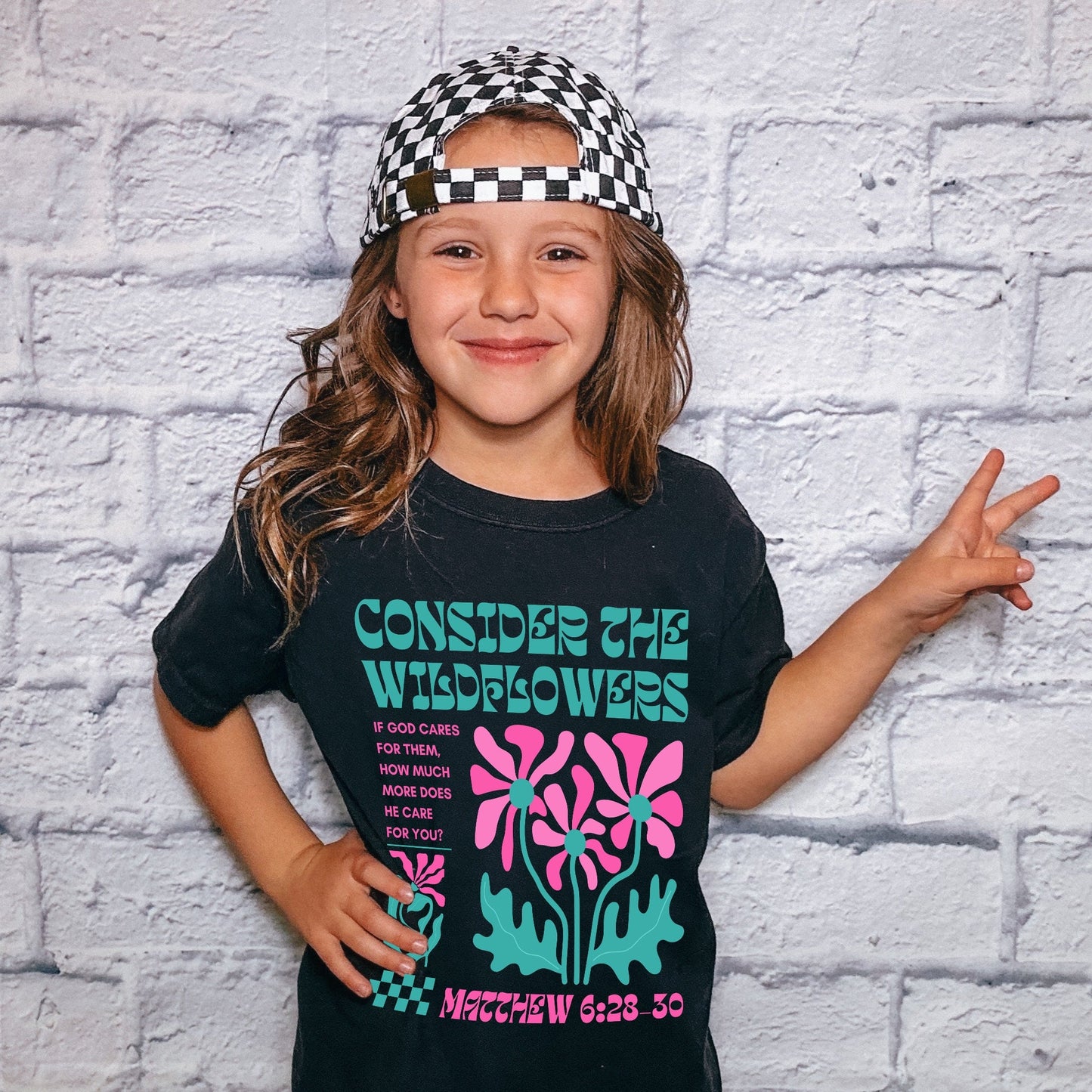 Consider the Wildflowers Youth Tee - Seek and Share Designs