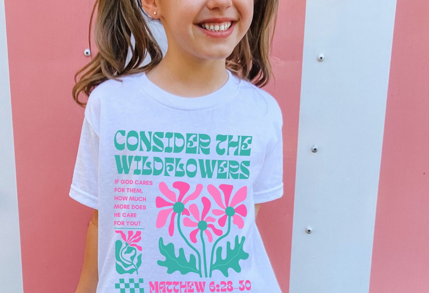 Consider the Wildflowers Youth Tee - Seek and Share Designs