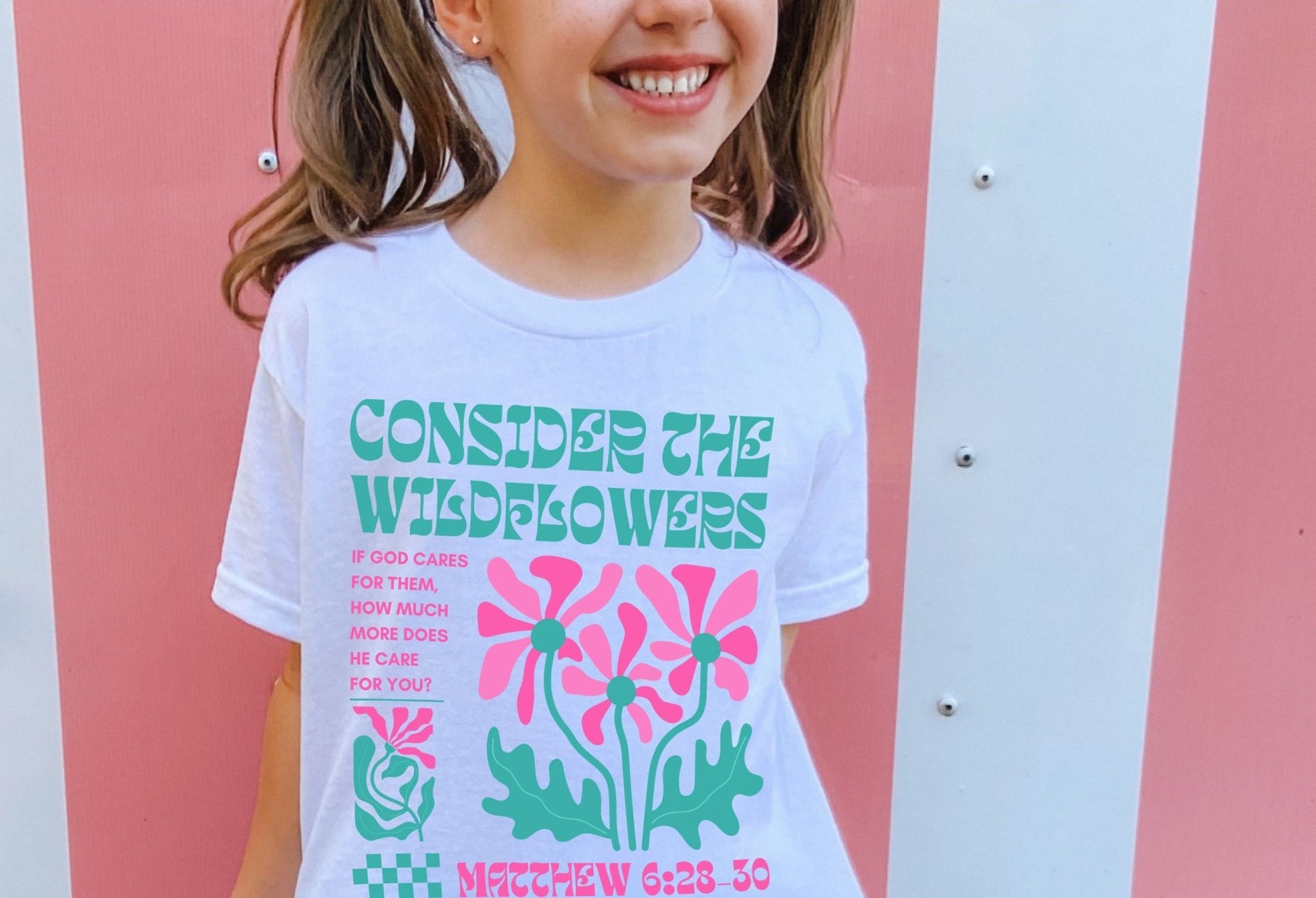 Consider the Wildflowers Youth Tee - Seek and Share Designs