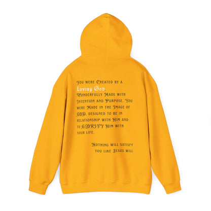 Created by a Loving God Adult Unisex Hoodie - Seek and Share Designs