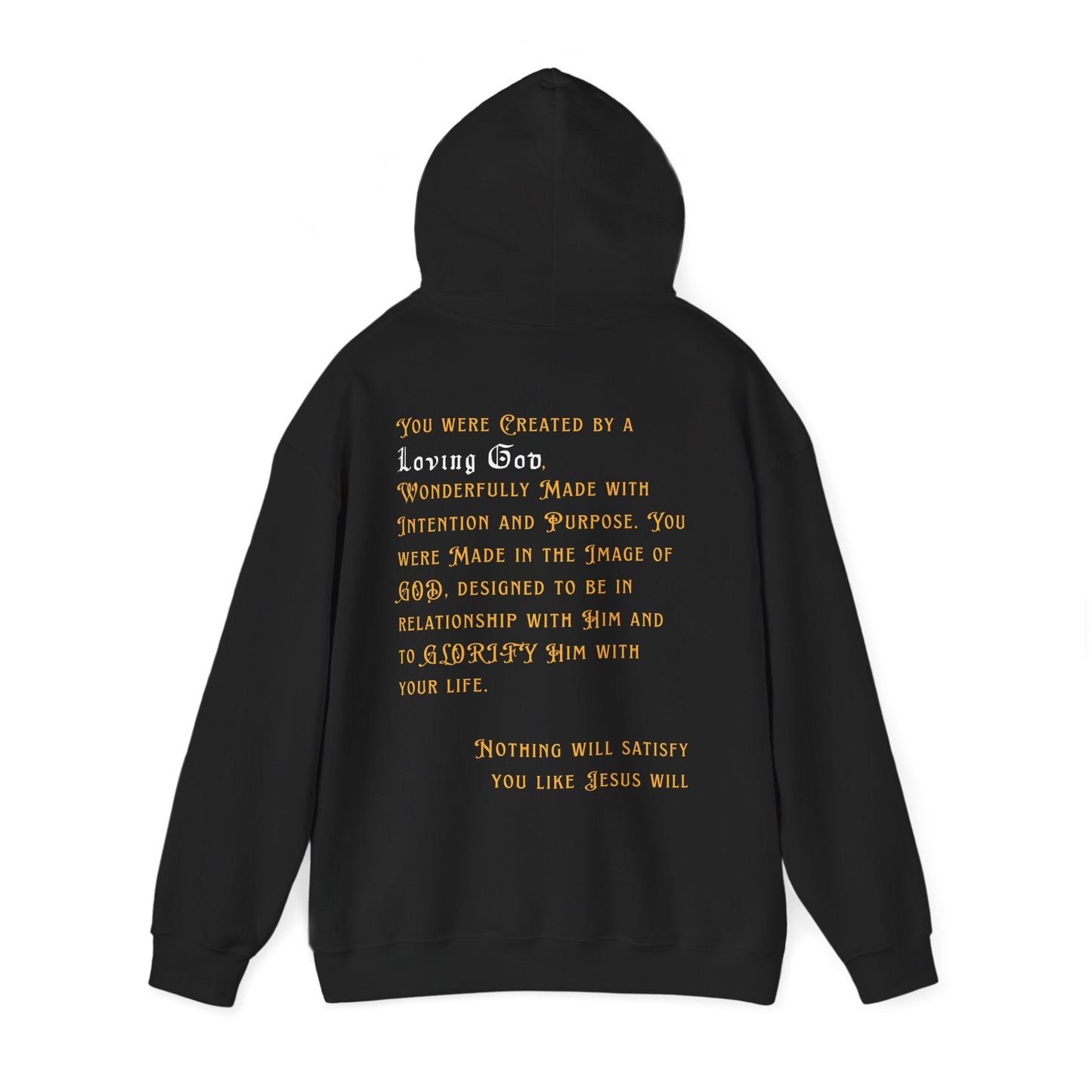 Created by a Loving God Adult Unisex Hoodie - Seek and Share Designs