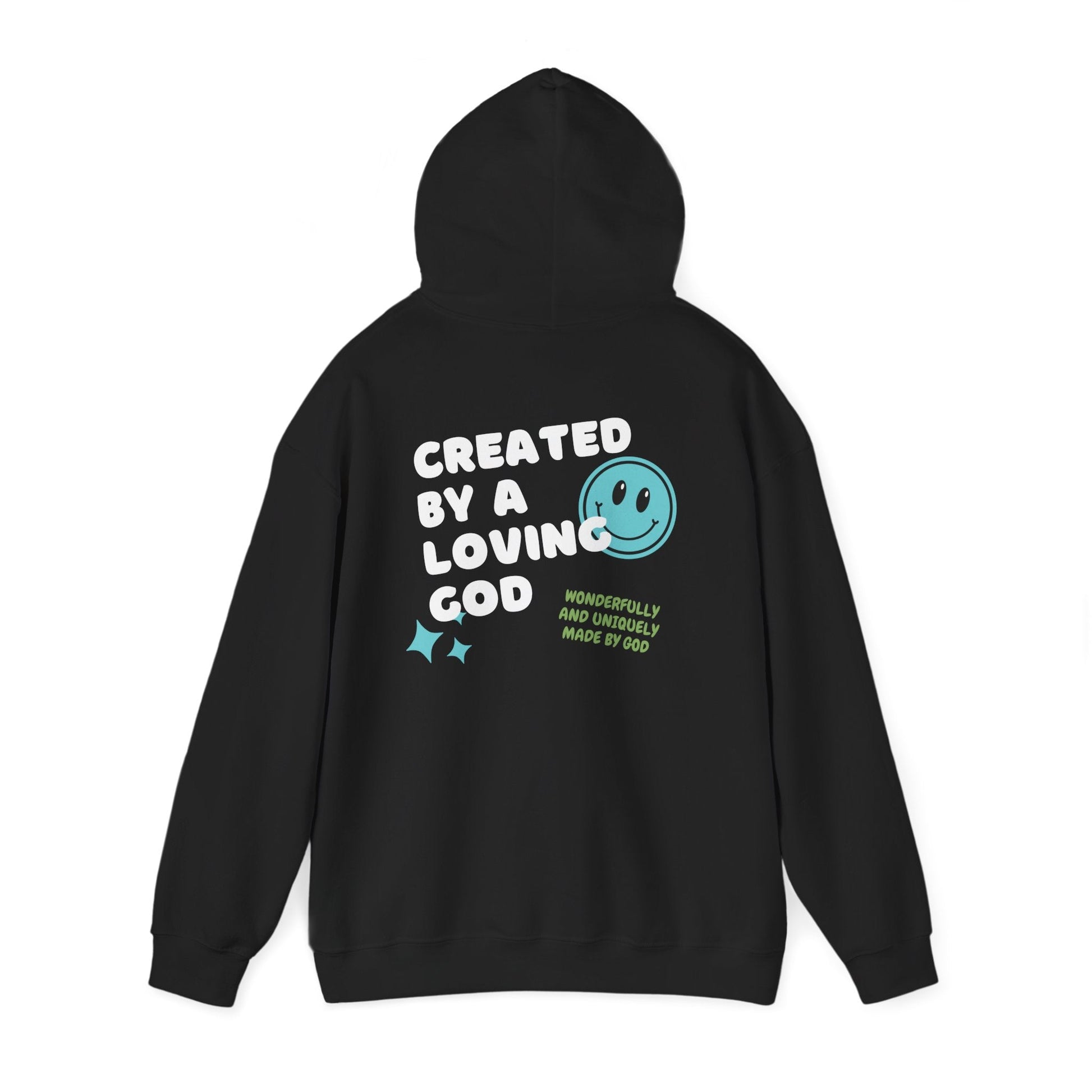 Created by a Loving God Boy Adult Hoodie - Seek and Share Designs