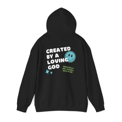 Created by a Loving God Boy Adult Hoodie - Seek and Share Designs