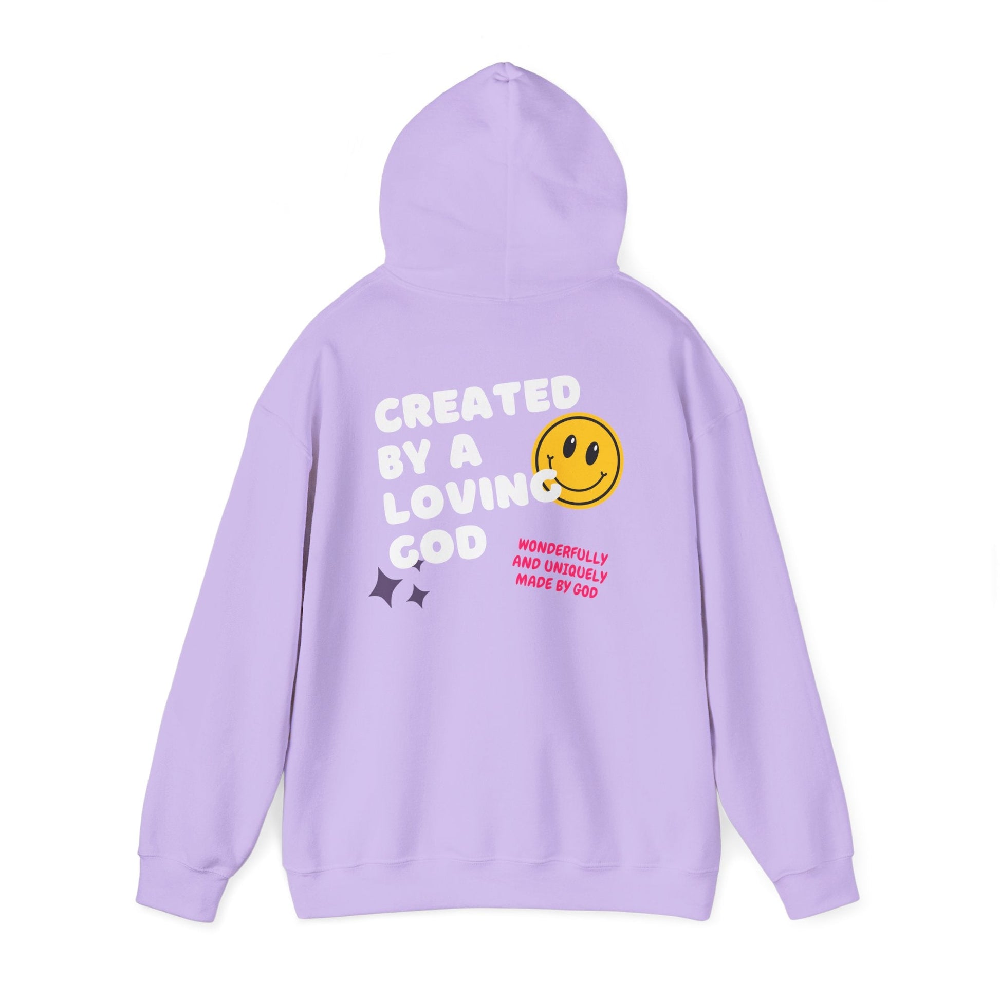 Created by a Loving God Girl Adult Hoodie - Seek and Share Designs