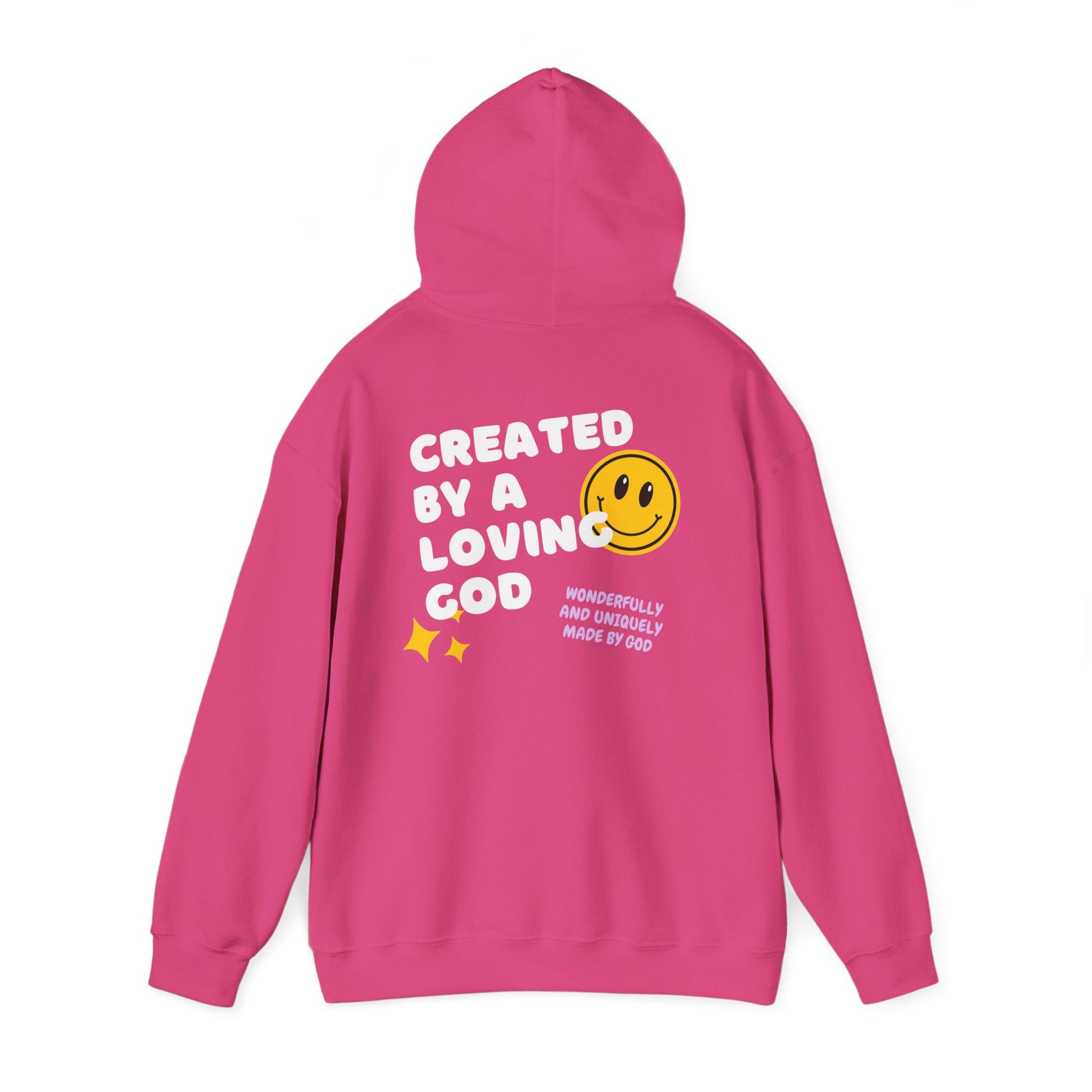 Created by a Loving God Girl Adult Hoodie - Seek and Share Designs
