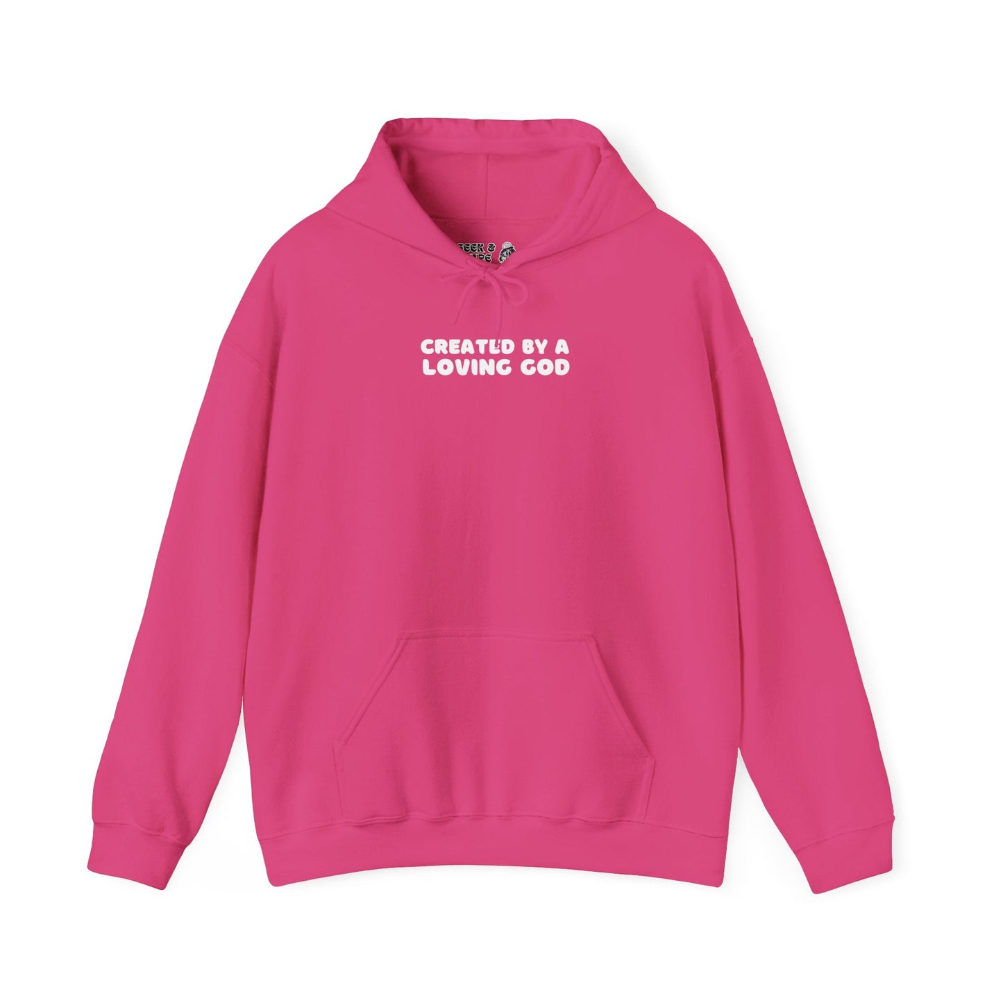Created by a Loving God Girl Adult Hoodie - Seek and Share Designs