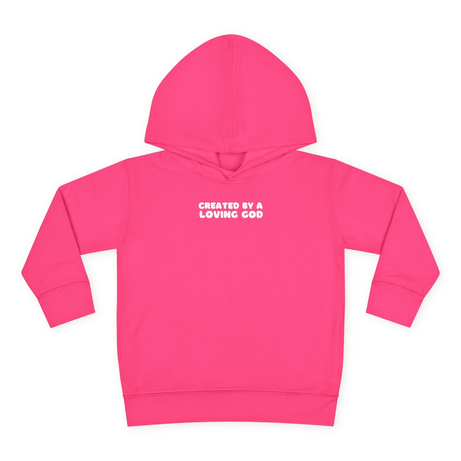 Created by a Loving God Girl Toddler Hoodie - Seek and Share Designs