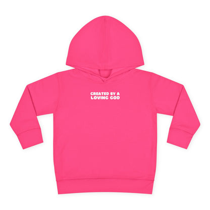 Created by a Loving God Girl Toddler Hoodie - Seek and Share Designs