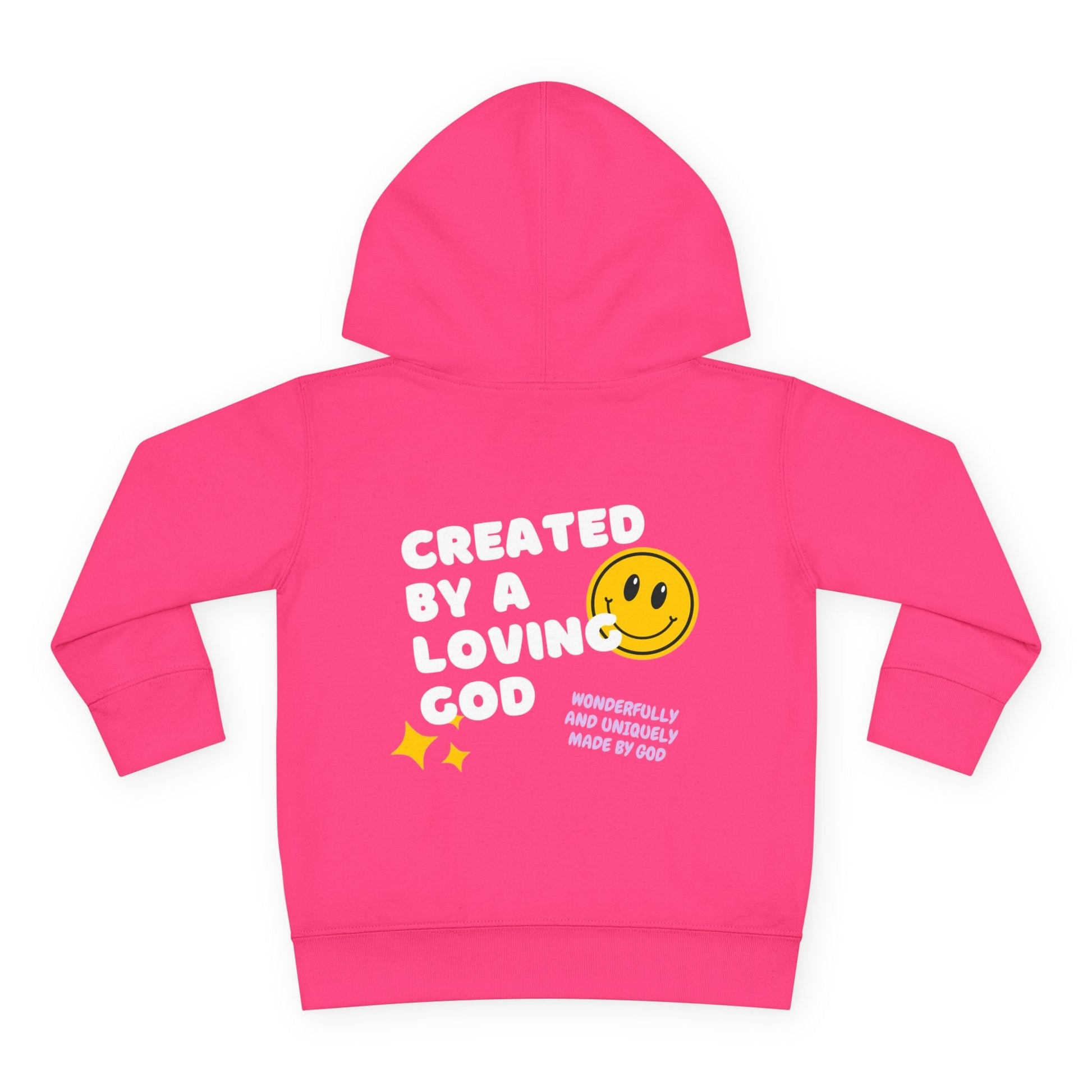 Created by a Loving God Girl Toddler Hoodie - Seek and Share Designs