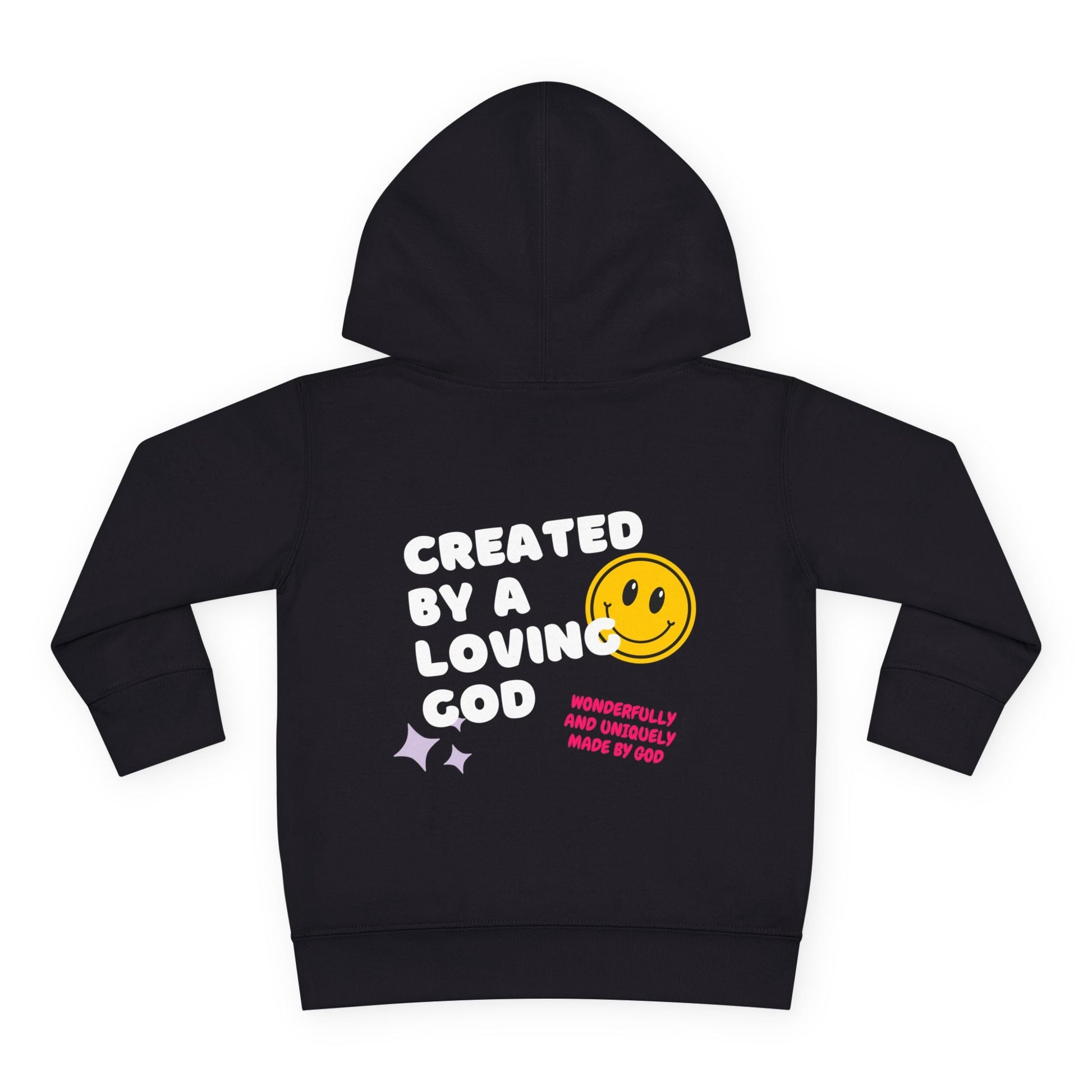 Created by a Loving God Girl Toddler Hoodie - Seek and Share Designs