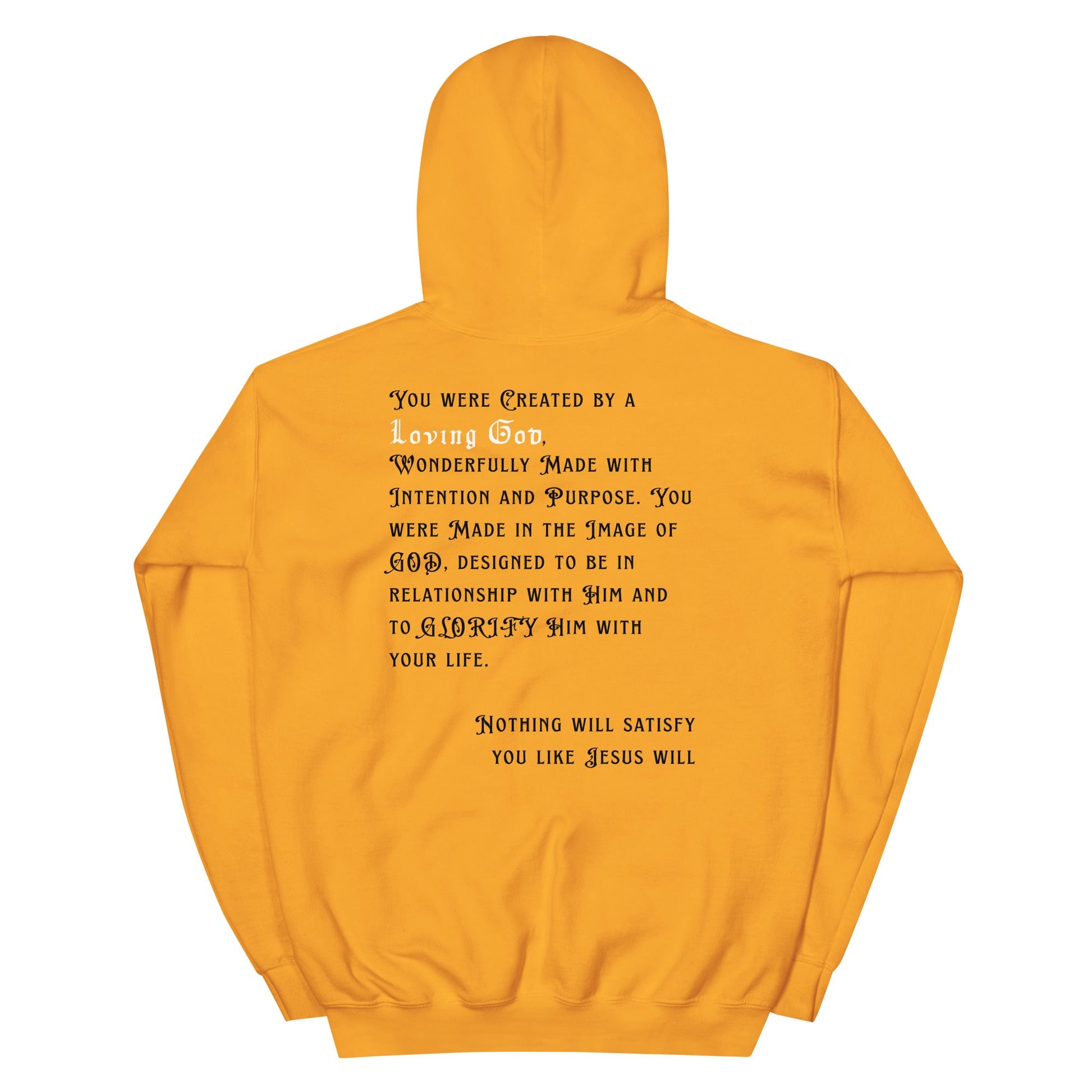 Created by a Loving God Unisex Hoodie - Seek and Share Designs