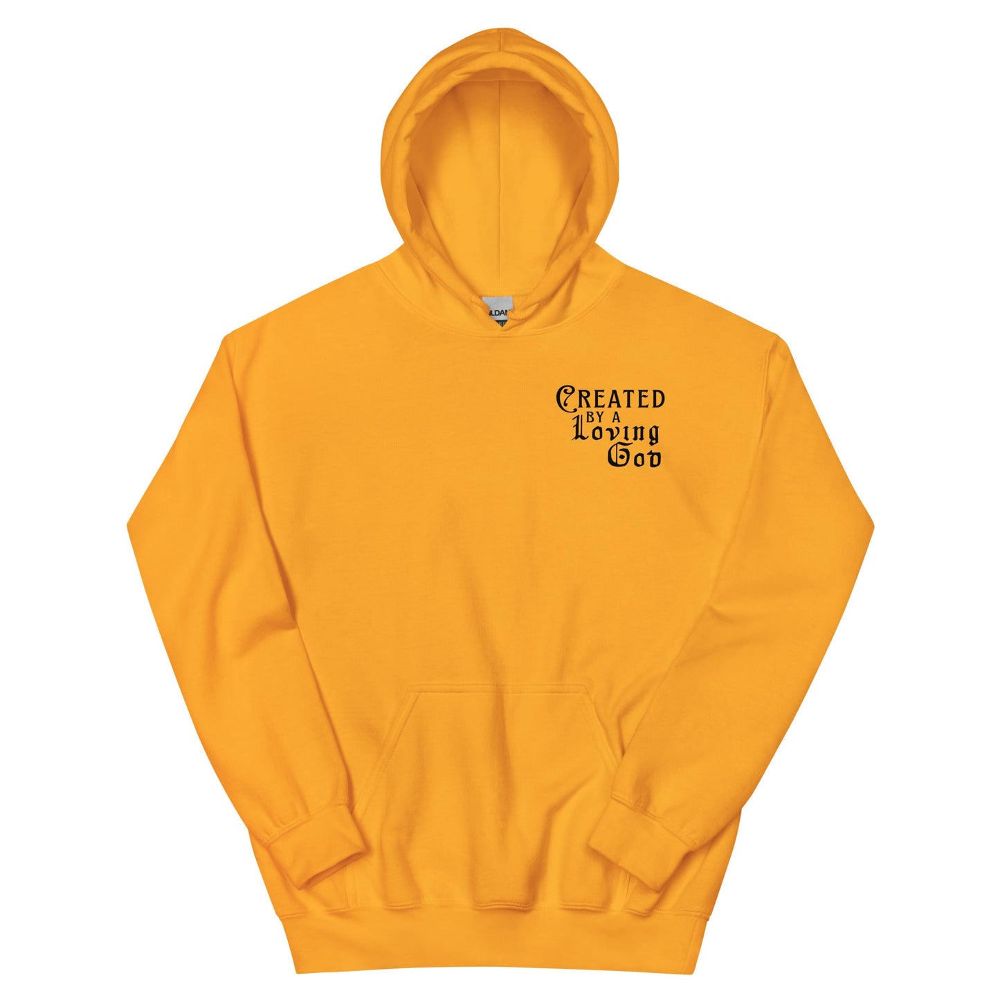 Created by a Loving God Unisex Hoodie - Seek and Share Designs