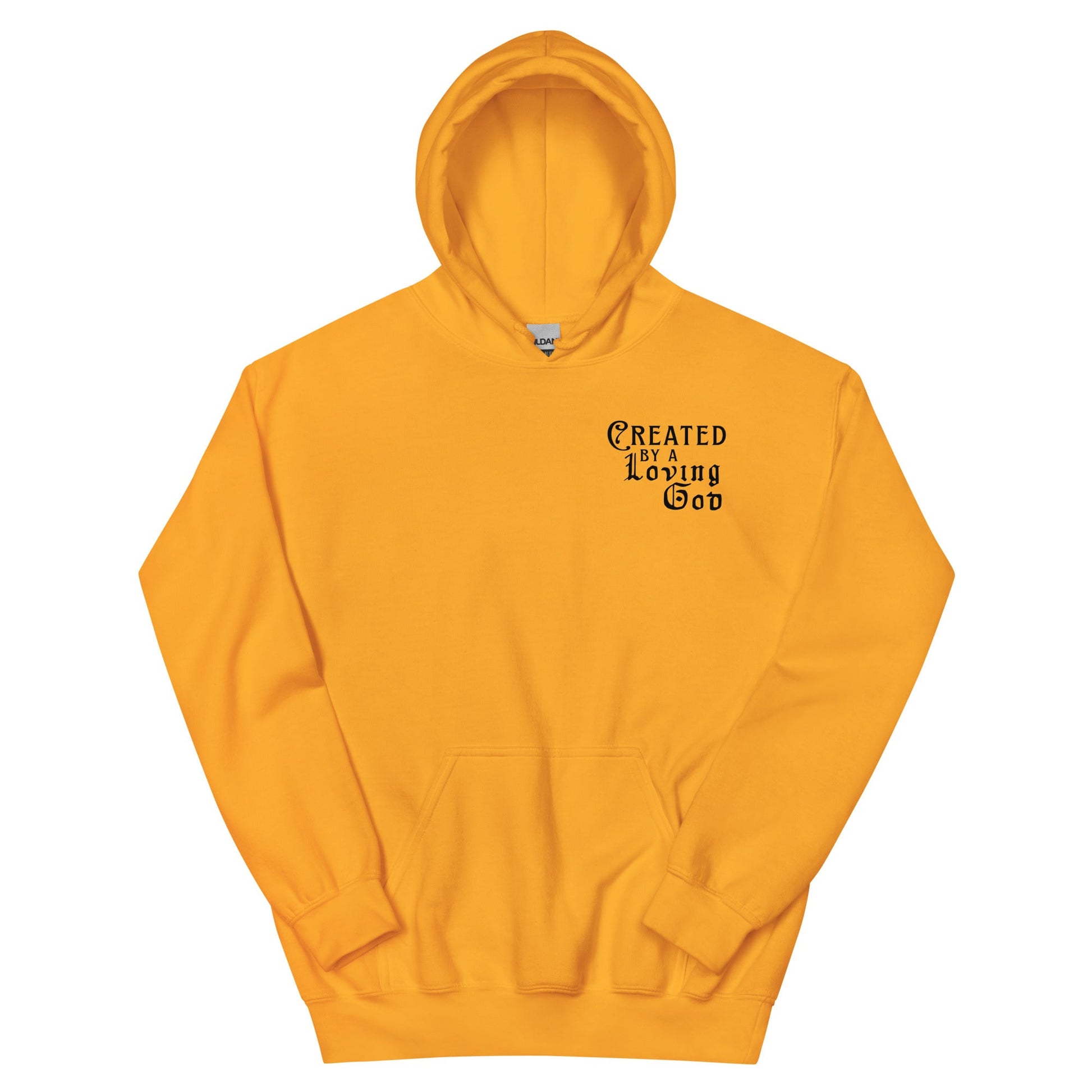 Created by a Loving God Unisex Hoodie - Seek and Share Designs