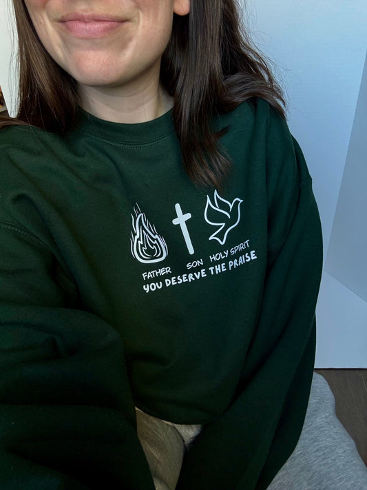 Father Son Holy Spirit Unisex Sweatshirt - Seek and Share Designs