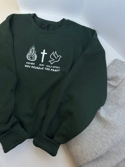 Father Son Holy Spirit Unisex Sweatshirt - Seek and Share Designs