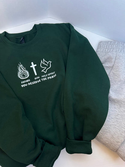 Father Son Holy Spirit Unisex Sweatshirt - Seek and Share Designs