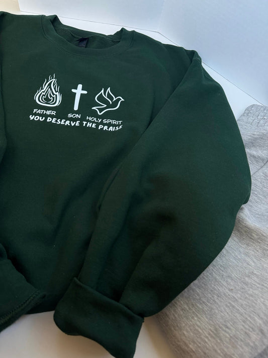 Father Son Holy Spirit Unisex Sweatshirt - Seek and Share Designs