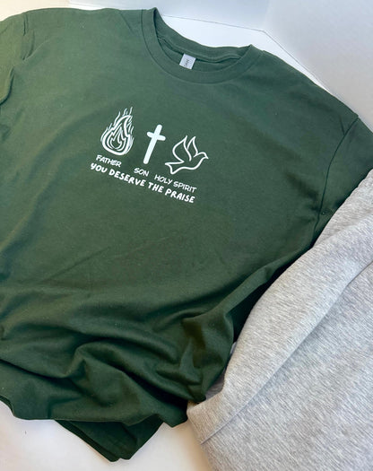 Father Son Holy Spirit Unisex Tee - Seek and Share Designs