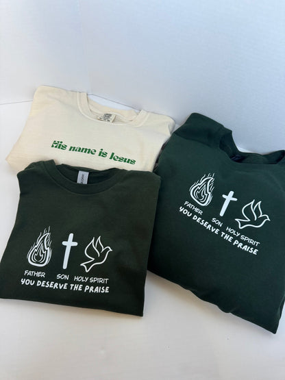 Father Son Holy Spirit Unisex Tee - Seek and Share Designs