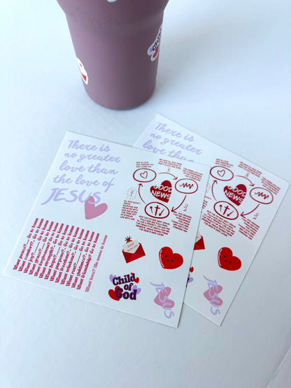 Girly Christian Jesus Vinyl Stickers - Seek and Share Designs