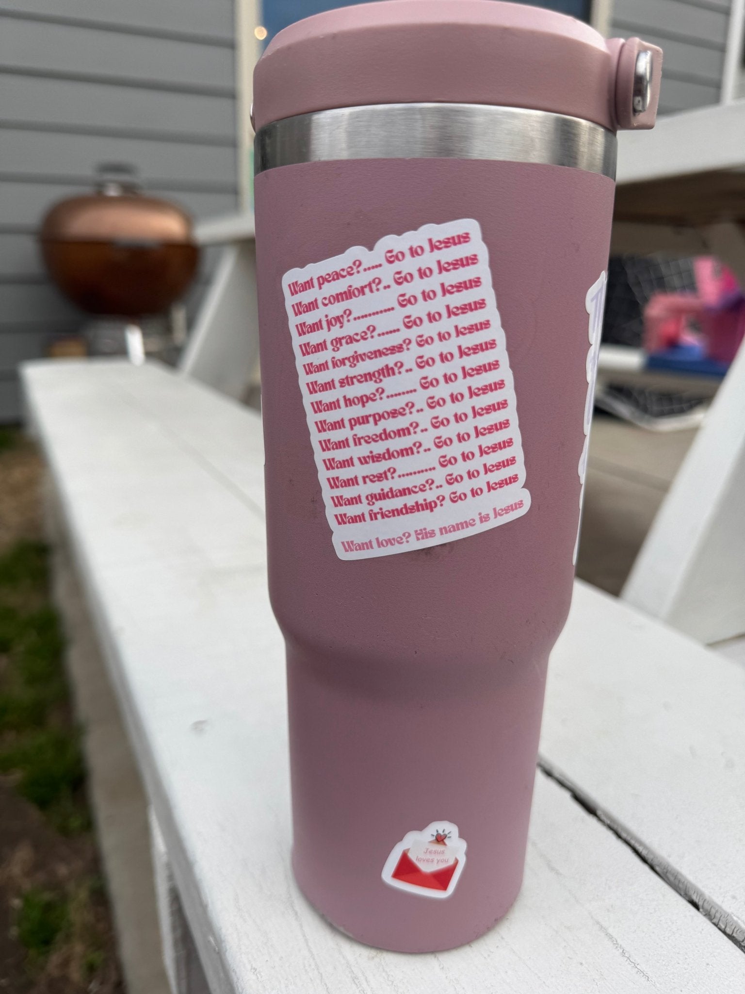 Girly Christian Jesus Vinyl Stickers - Seek and Share Designs
