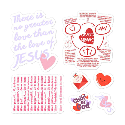 Girly Christian Jesus Vinyl Stickers - Seek and Share Designs