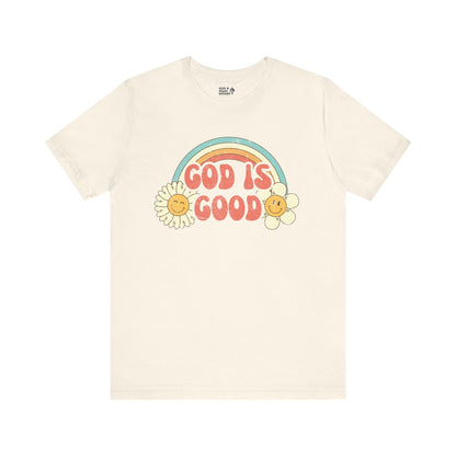 God is Good Groovy Adult Unisex Tee - Seek and Share Designs