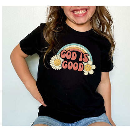 God is Good Groovy Toddler Unisex Tee - Seek and Share Designs