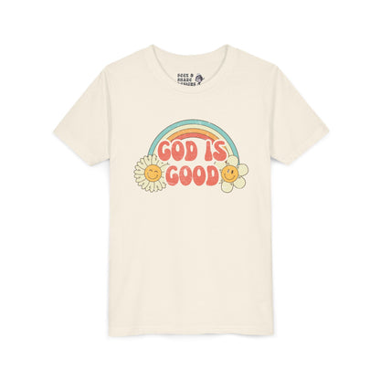 God is Good Groovy Youth Tee - Seek and Share Designs