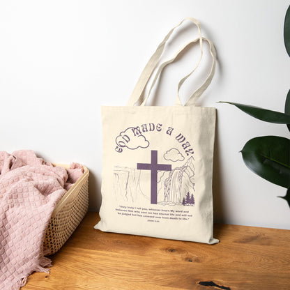 God Made a Way Tote Bag - Seek and Share Designs