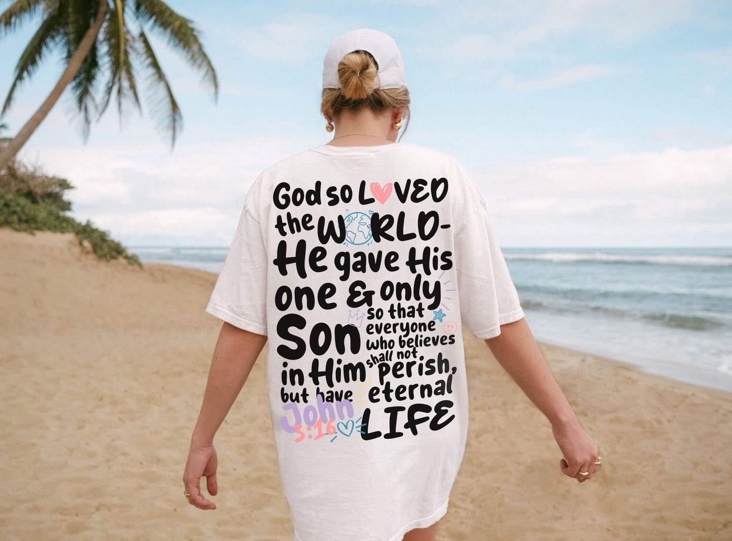 God so Loved the World John 3:16 Unisex Tee - Seek and Share Designs