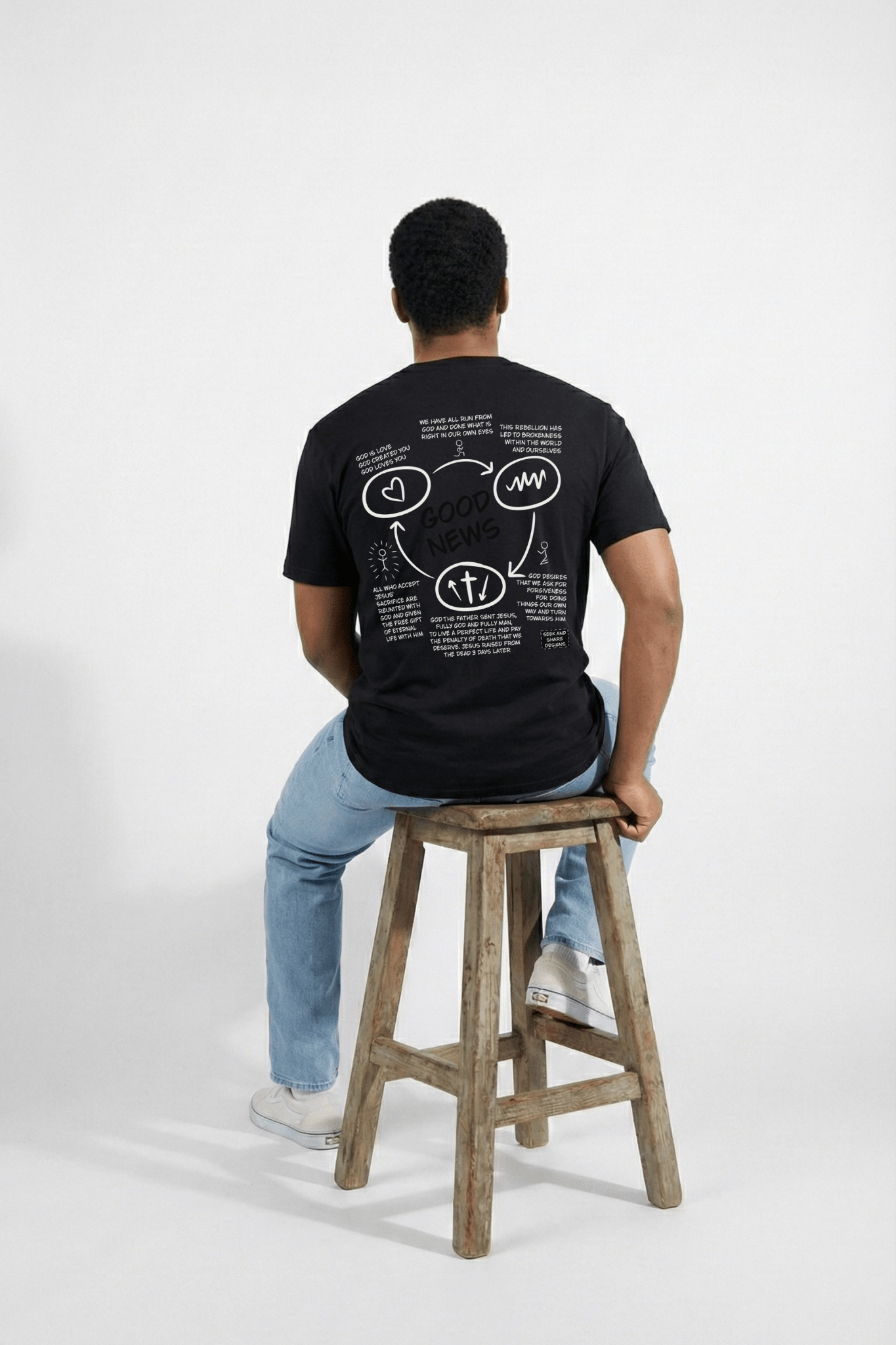Good News Three Circles Evangelism Unisex Tee - Seek and Share Designs