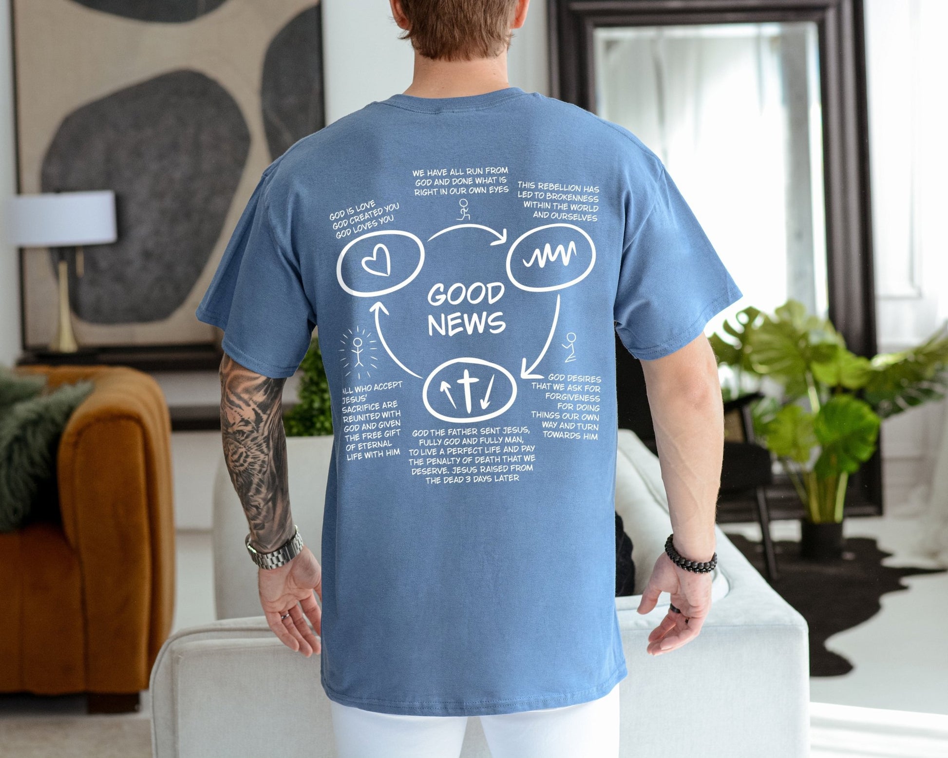 Good News Three Circles Unisex Adult Tee - Seek and Share Designs