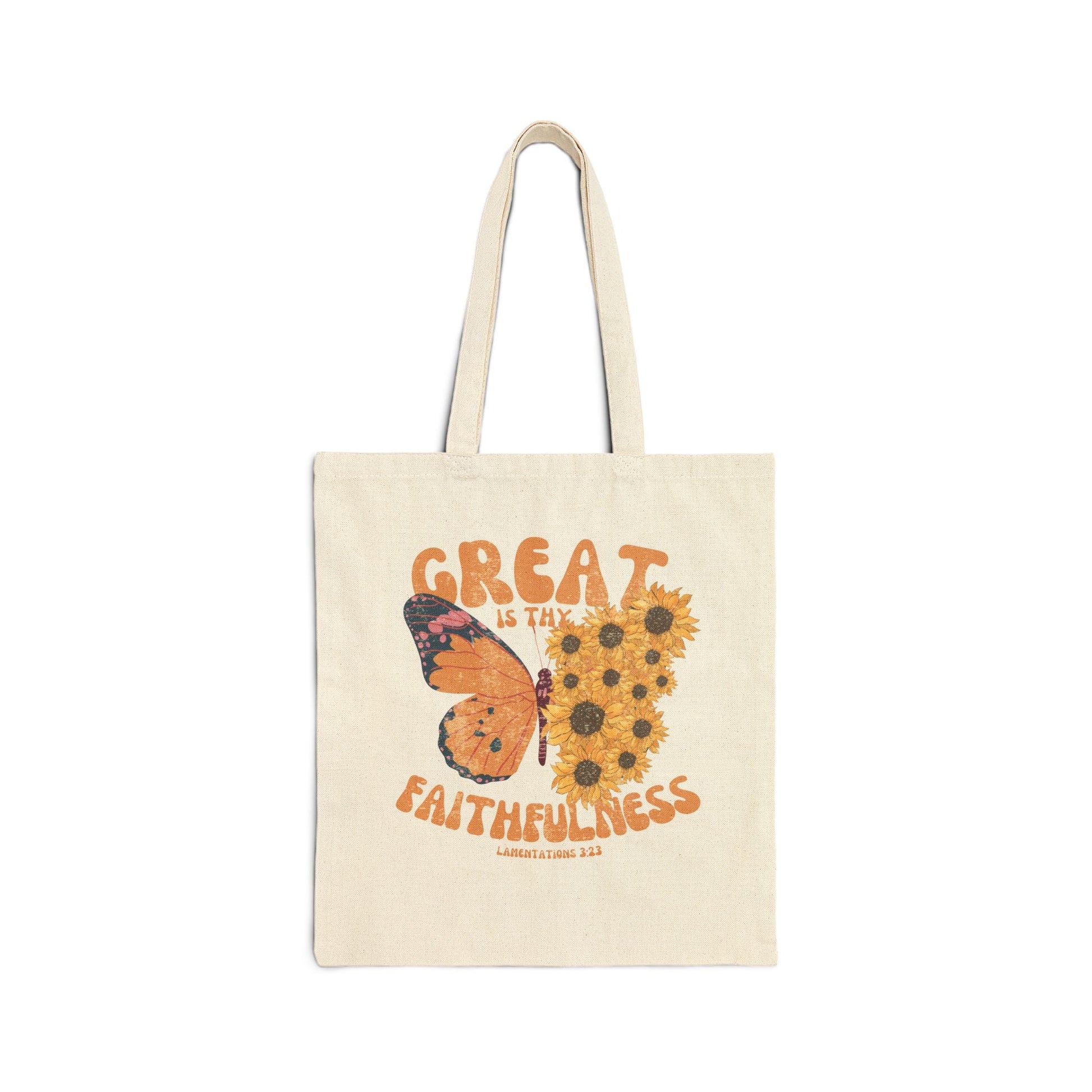 Great is Thy Faithfulness Tote Bag - Seek and Share Designs