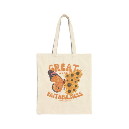 Great is Thy Faithfulness Tote Bag - Seek and Share Designs