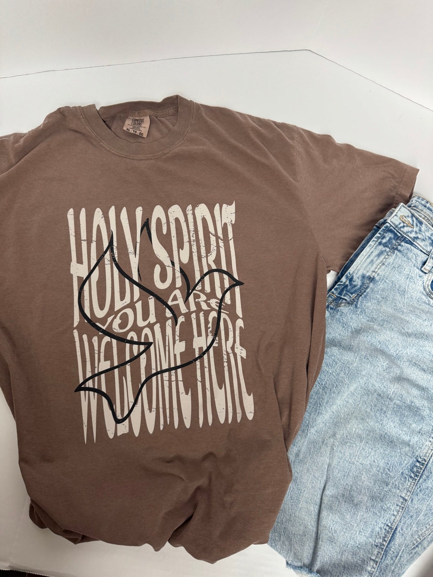 Holy Spirit You Are Welcome Here Unisex Tee - Seek and Share Designs