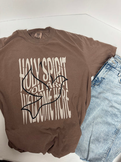 Holy Spirit You Are Welcome Here Unisex Tee - Seek and Share Designs
