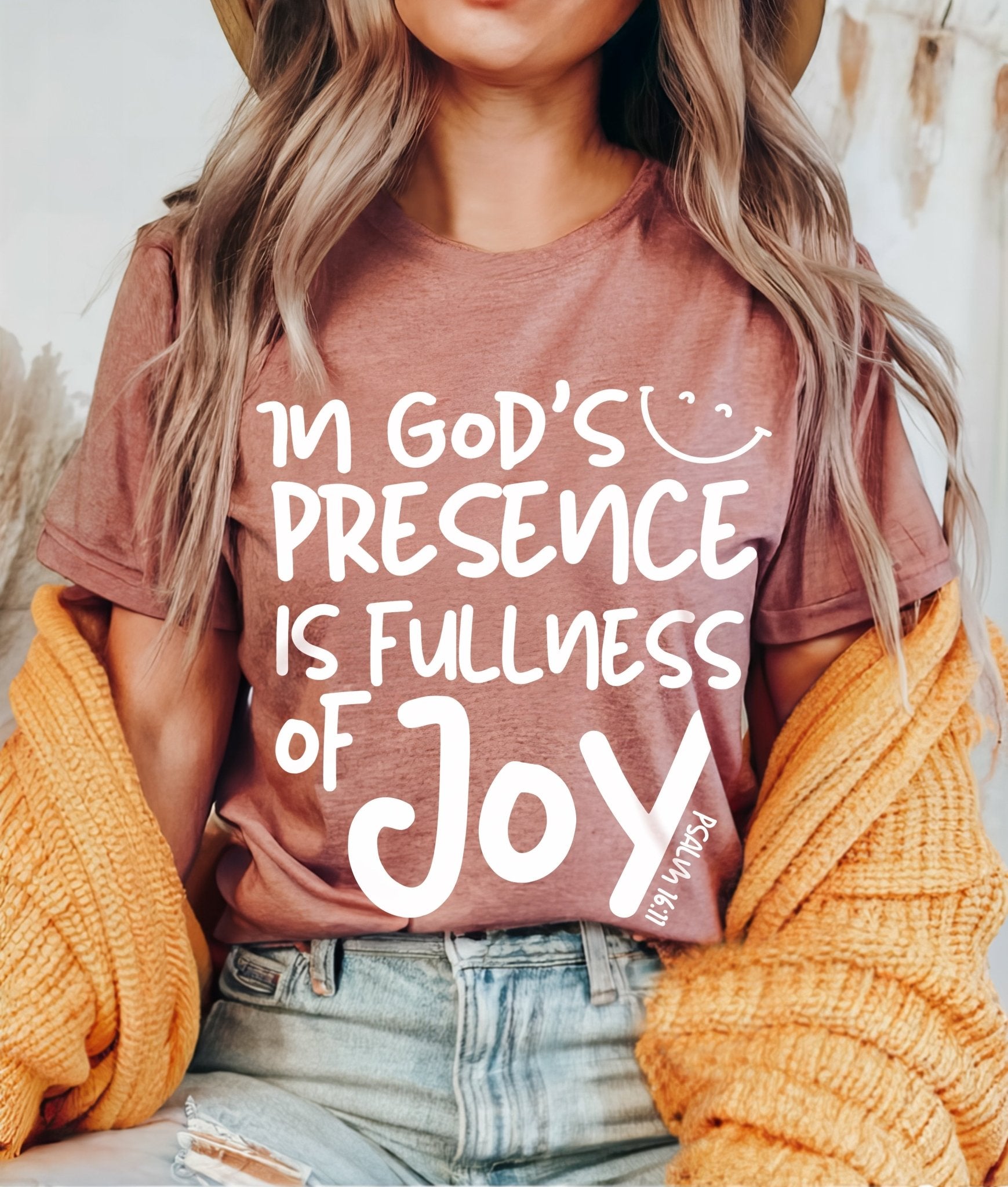 In God's Presence is Fullness of Joy Mommy and Me Family Matching - Baby through Adult sizes - Seek and Share Designs