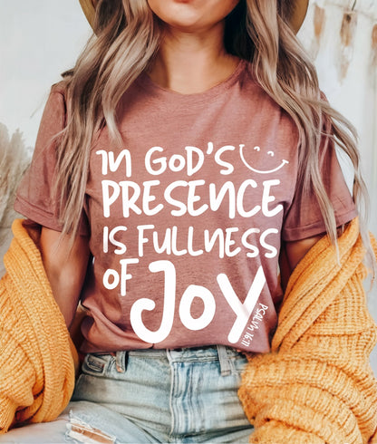 In God's Presence is Fullness of Joy Mommy and Me Family Matching - Baby through Adult sizes - Seek and Share Designs