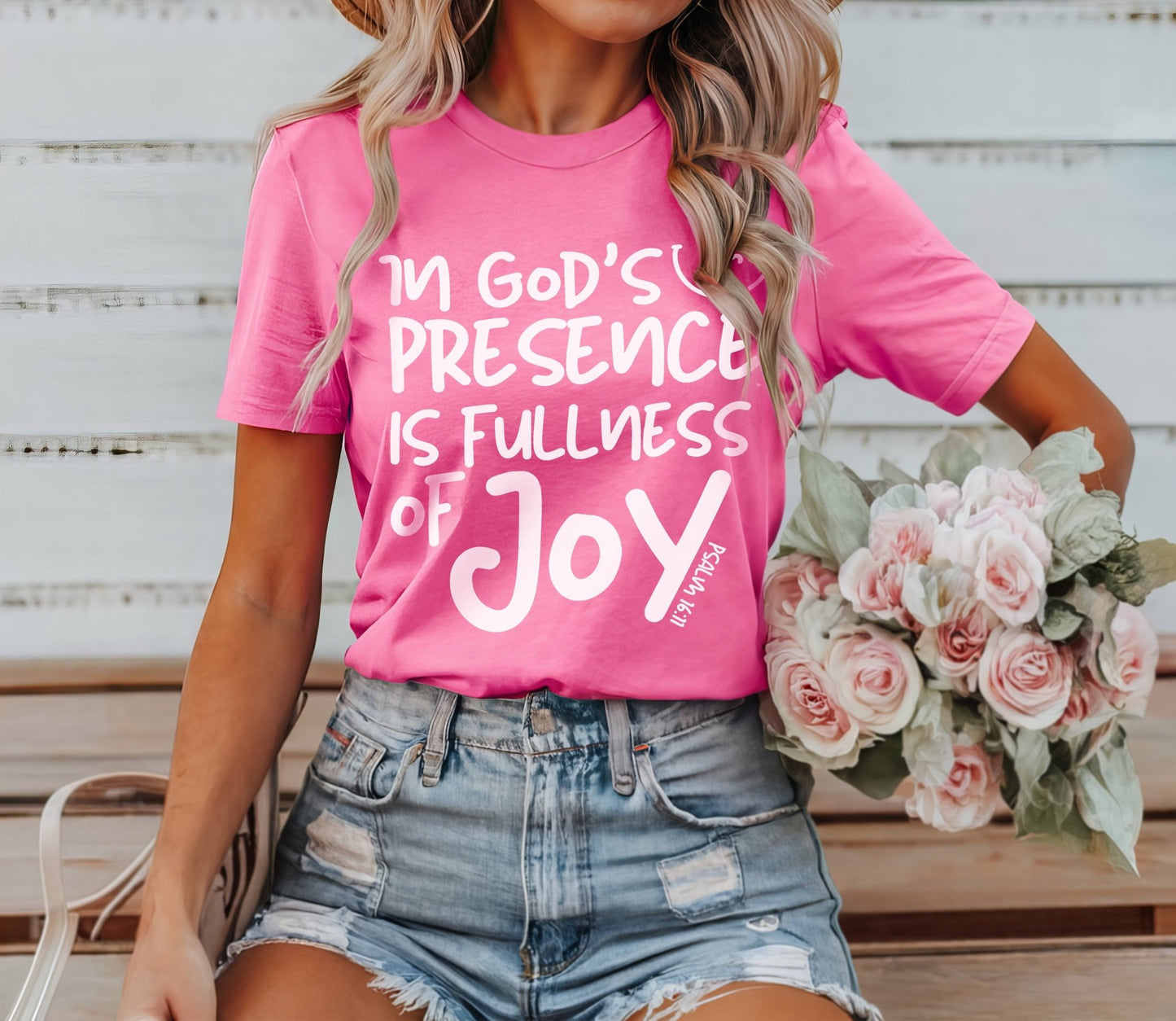 In God's Presence is Fullness of Joy Unisex Tee - Seek and Share Designs